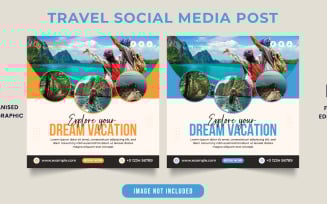 Dream vacation planner and tour management social media post