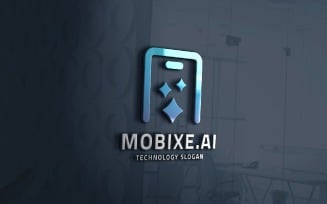 Mobile AI App Professional Logo