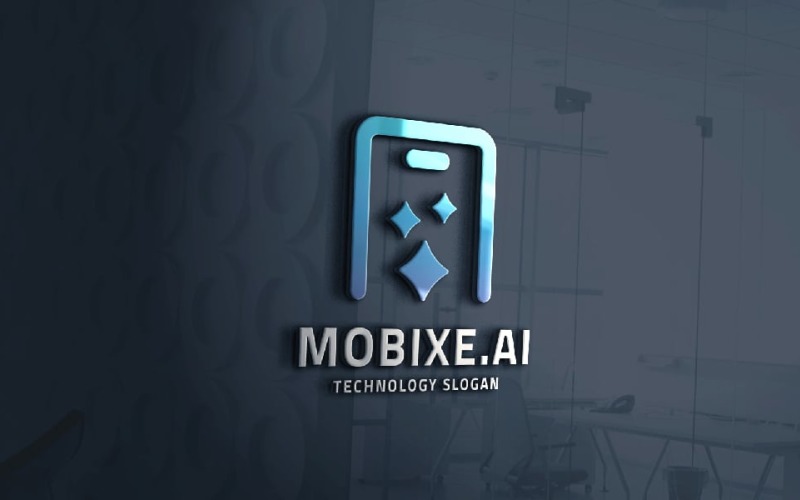 Mobile AI App Professional Logo Logo Template