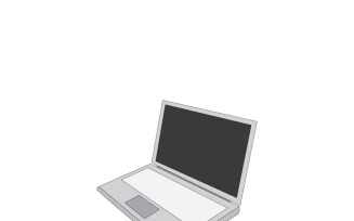 Modern Isometric Laptop Computer Vector Icon