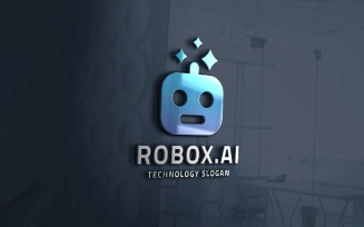 Robot Head AI Professional Logo