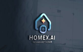 Smart Home AI Professional Logo