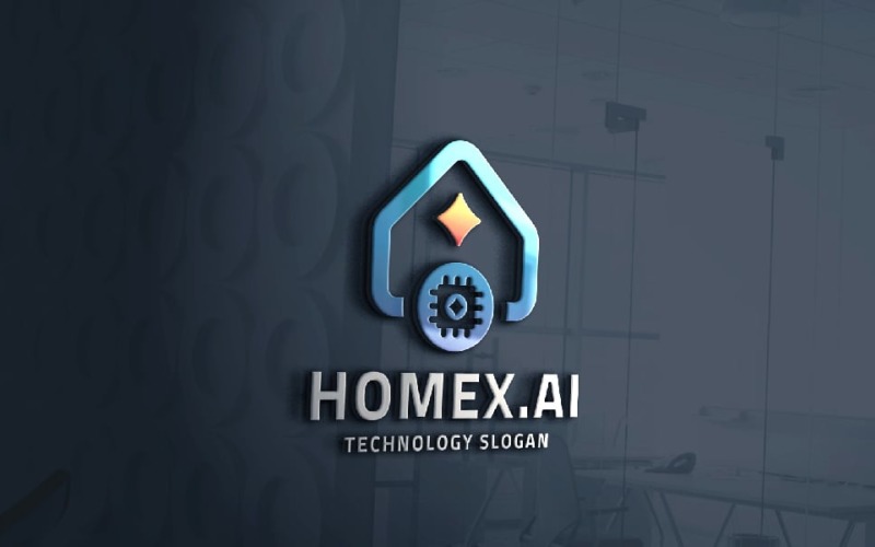 Smart Home AI Professional Logo Logo Template