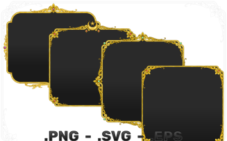 Vector design of a Victorian-style photo frame