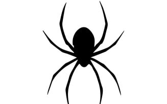 Black Spider Shapes Vector
