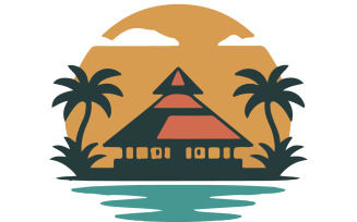 Create a logo for a traditional Kerala style resort