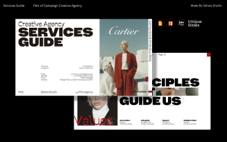 Creative Agency Services Guide Presentation Template | PowerPoint + Google Slides.