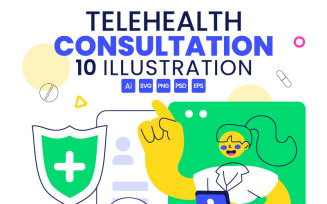 10 Telehealth Consultation Service Illustration