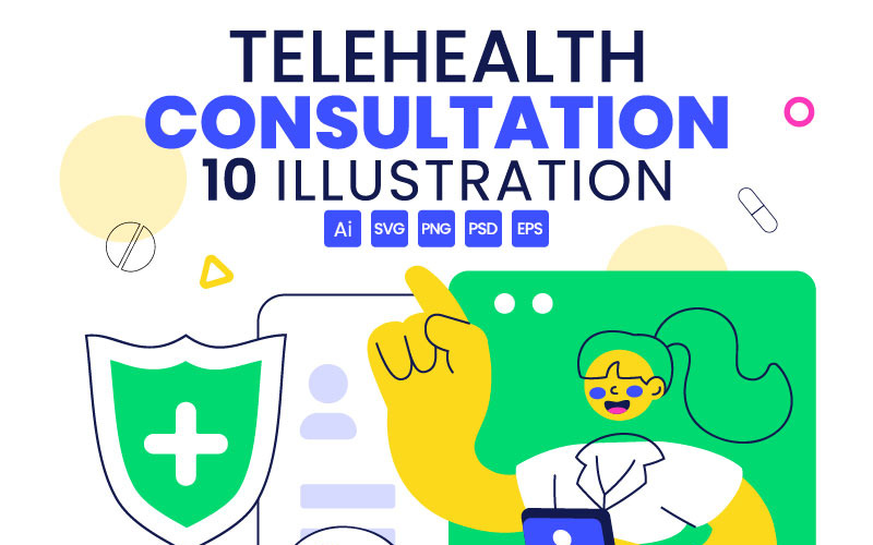 10 Telehealth Consultation Service Illustration