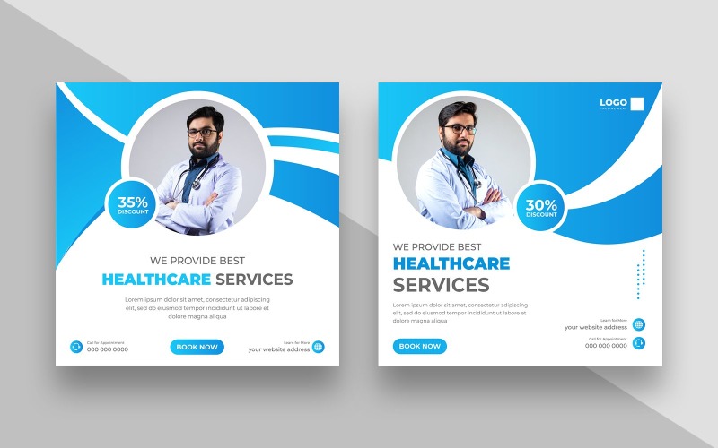 Medical and Healthcare social media post Ver-6 Social Media