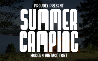 Summer Camping - Modern Vintage Font
