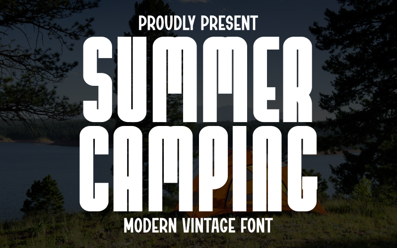Summer Camping - Modern Vintage Font