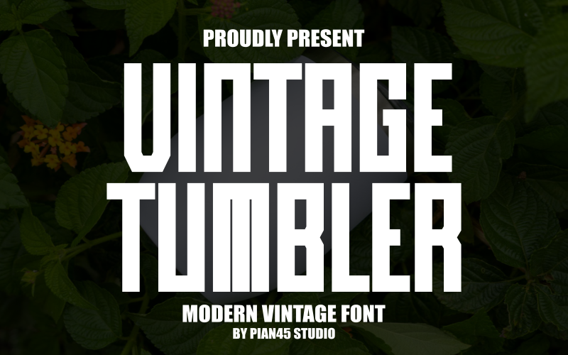 Vintage Tumbler - Modern Vintage Font