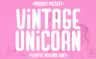 Vintage Unicorn - Playful Typeface