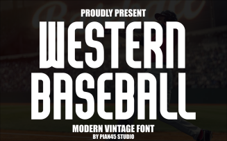 Western Baseball - Vintage Sans Serif