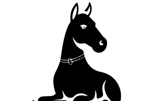 Horse silhouette vector art design