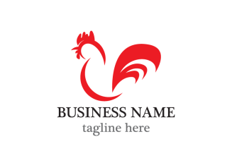 Minimalist Rooster Logo Template