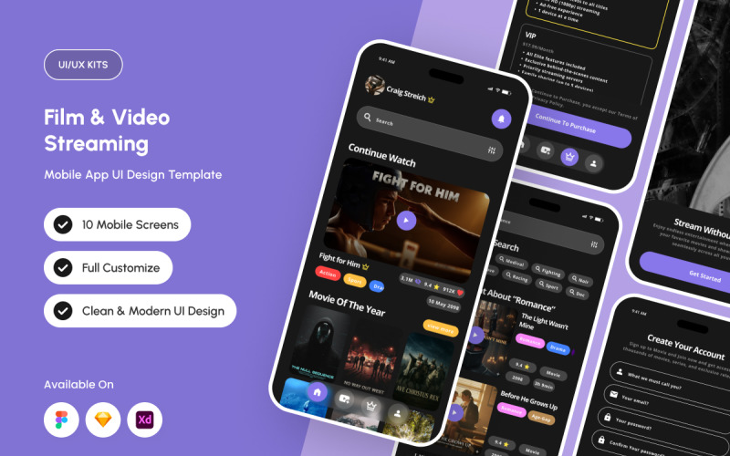 Movix – Cinema Streaming Experience UI Element