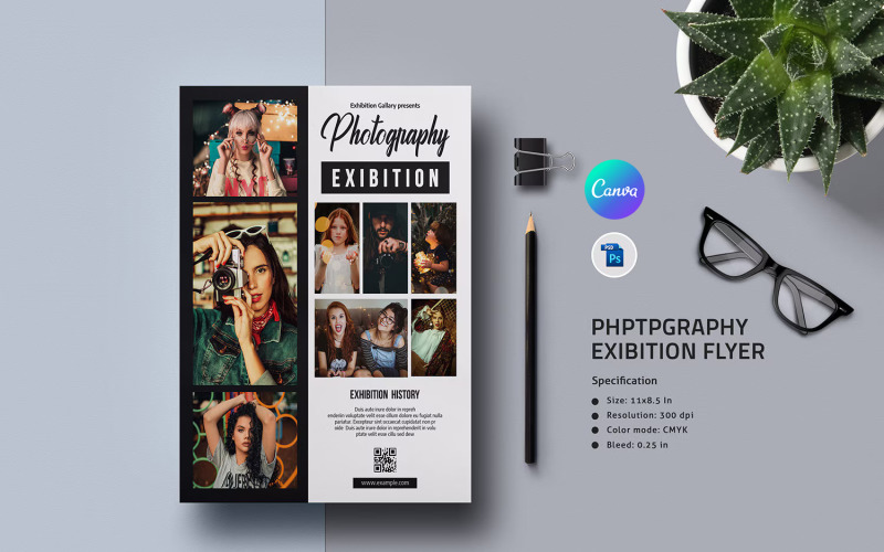 Photography Exhibition Flyer Template | Modern Art Showcase Design Corporate Identity