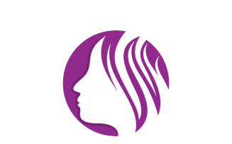 Woman Face Logo Template Design