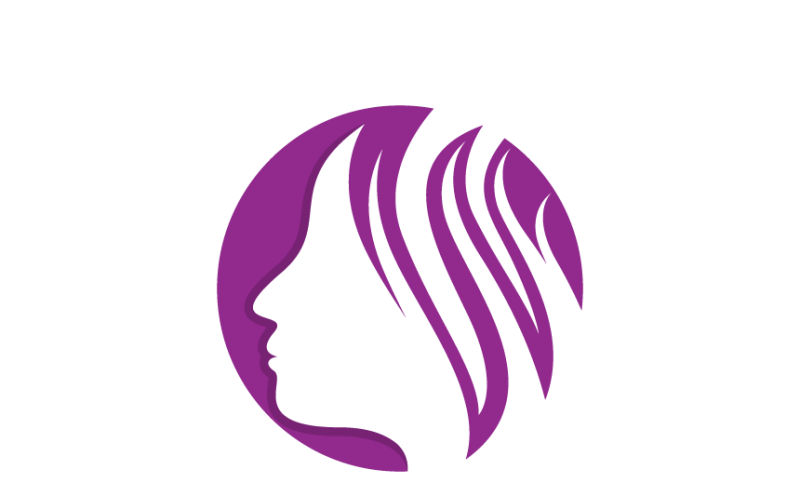 Woman Face Logo Template Design