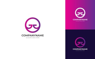 Letter GG with circle shape logo design