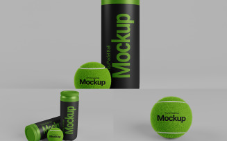 Padel Tennis Ball Packaging Mockup