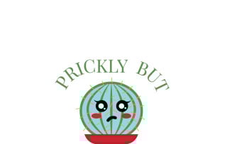 Retro Cactus Plant Teal T-Shirt Design Vector Illustration