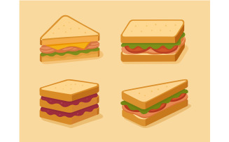 Sandwich Decorated with Various Toppings