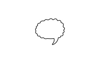 Speech bubble outline icon isolated on white background