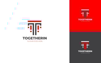 Togethln - Letter T I logo design template