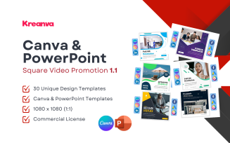 K1 Canva and PowerPoint Square Video Promotion 1.1
