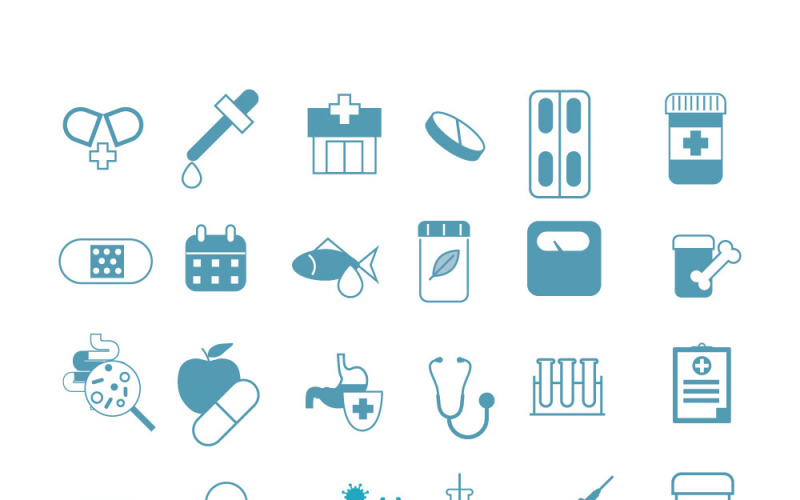 Medical Line Icon Set for Healthcare Websites