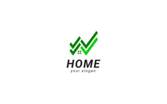 Right symbol with house logo template for Real Estate Business