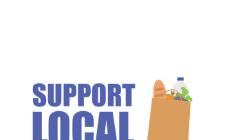 Vibrant Shop Local Retail Market Vector Template