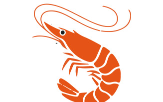 A brown shrimp silhouette art