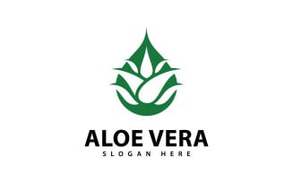 Aloe Vera Logo Design Template V12