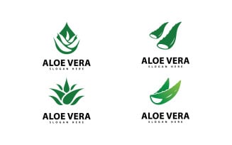 Aloe Vera Logo Design Template V14