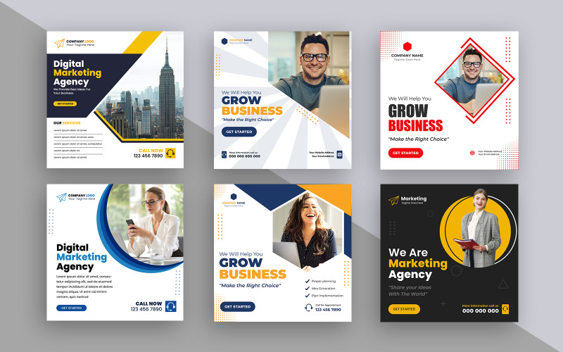 Digital Marketing Agency Instagram Post Ver-8 Social Media