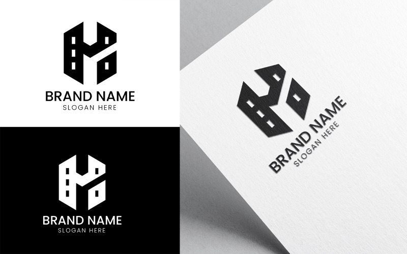 Letter H building logo-1003 Logo Template