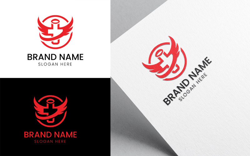 Plus wing medical logo-1007 Logo Template