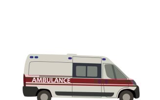 Red Ambulance Vehicle Medical Emergency Transport Vector