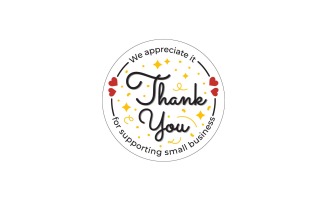 Thank You Sticker | Cheerful Confetti