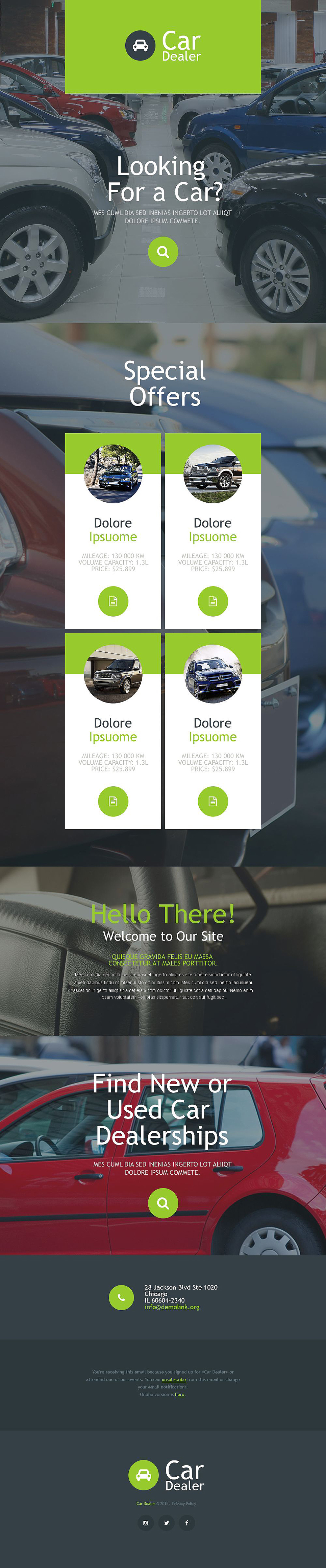 Car Dealer Responsive Newsletter Template 55193 By Wt Newsletter Email Templates Car Sales Newsletter Template
