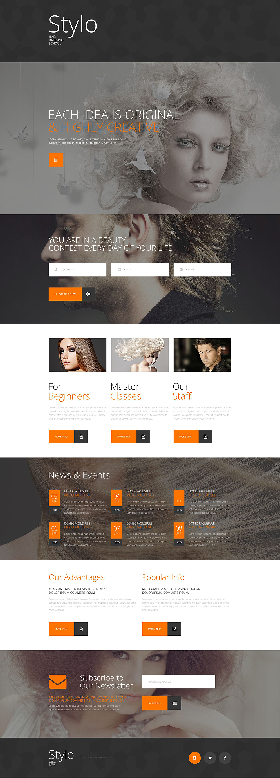 Beauty School Responsive Landing Page Template New Screenshots BIG