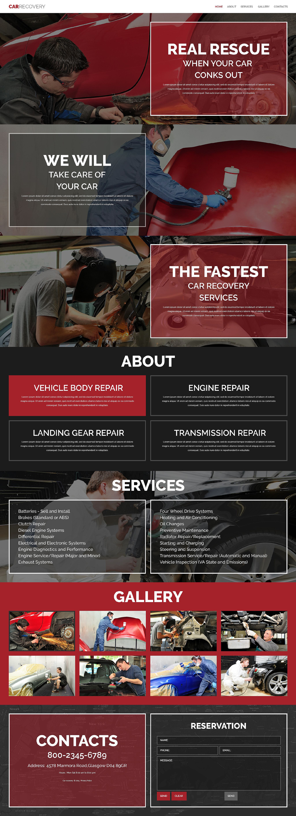 Car Repair Facility Website Template New Screenshots BIG