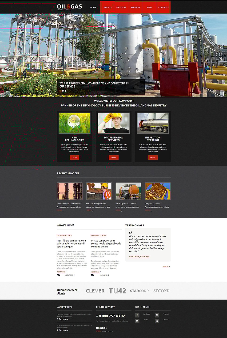 Gas & Oil Responsive Moto CMS 3 Template New Screenshots BIG