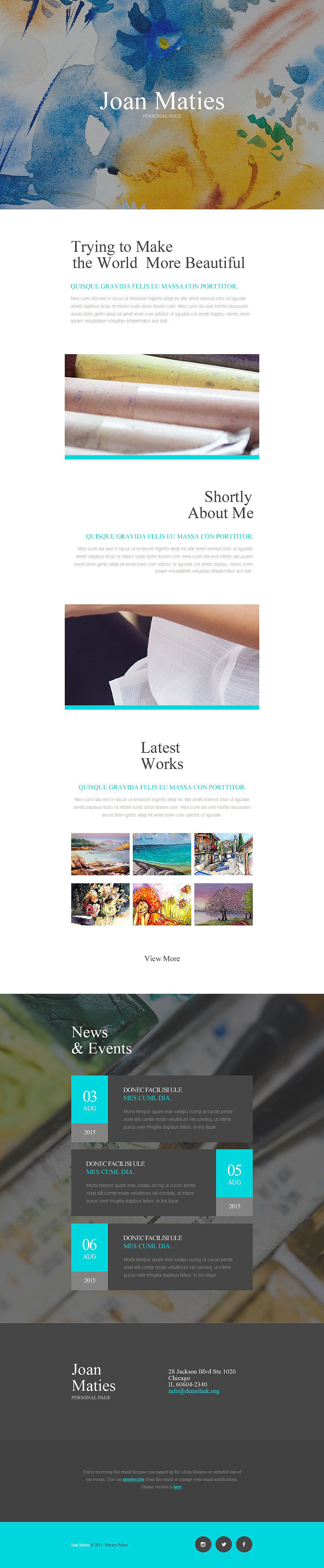 Personal Page Responsive Newsletter Template New Screenshots BIG