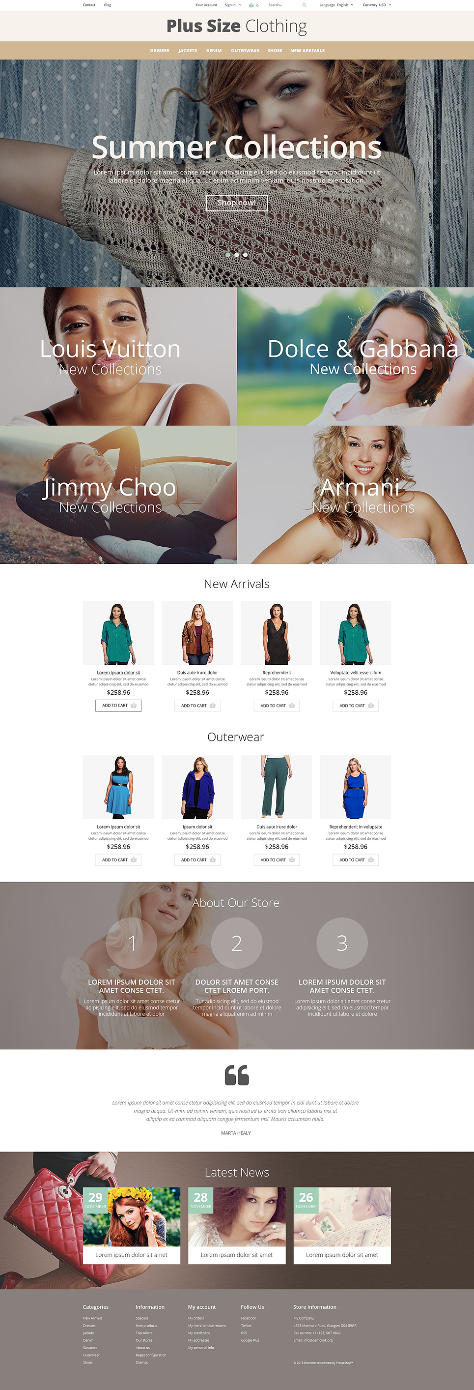 Plus Size Clothing PrestaShop Theme New Screenshots BIG