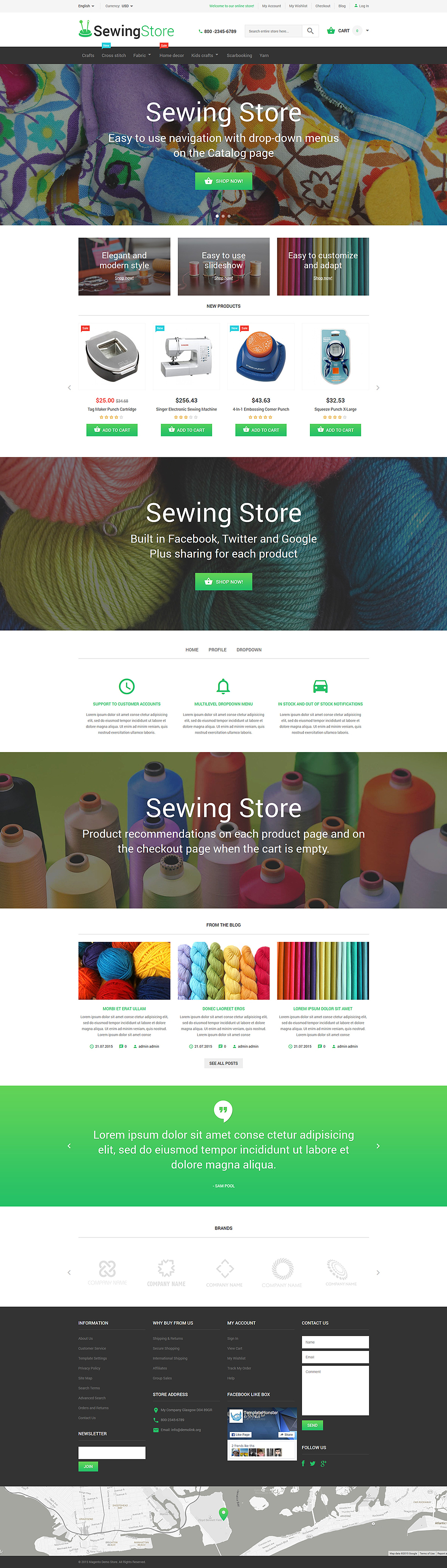 Sewing Store Magento Theme New Screenshots BIG